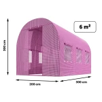 Folia na tunel ogrodowy 2 x 3 m (6 m2) różowa Plonos