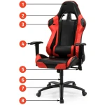 Fotel biurowy dla gracza Sofotel Inferno czarno-czerwony