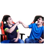 Fotel biurowy dla gracza Sofotel Inferno czarno-czerwony