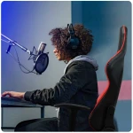 Fotel biurowy dla gracza Sofotel Inferno czarno-czerwony