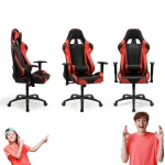 Fotel biurowy dla gracza Sofotel Inferno czarno-czerwony