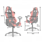 Fotel biurowy dla gracza Sofotel Inferno czarno-czerwony