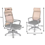 Fotel biurowy krzesło obrotowe mikrosiatka Nosberg - mechanizm TILT