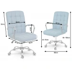 Fotel biurowy materiałowy Benton niebieski