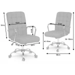 Fotel biurowy materiałowy Benton szary