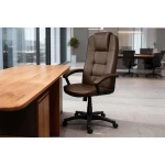 Fotel biurowy obrotowy Sofotel ciemny brąz 