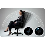 Fotel biurowy obrotowy Sofotel czarno-brązowe 