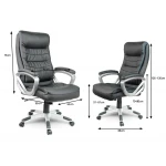 Fotel biurowy skórzany Sofotel EG-226 czarny