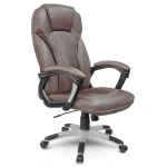 Fotel biurowy skórzany Sofotel EG-222 brązowy