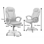 Fotel biurowy skórzany Sofotel EG-222 brązowy