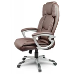 Fotel biurowy skórzany Sofotel EG-227 brązowy