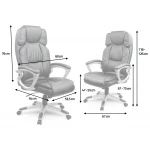 Fotel biurowy skórzany Sofotel EG-227 brązowy