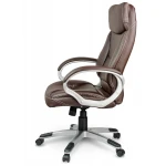 Fotel biurowy skórzany Sofotel EG-223 brązowy