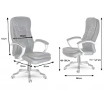 Fotel biurowy skórzany Toronto czarny