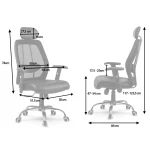 Fotel biurowy skórzany z mikrosiatką Monaco czarny