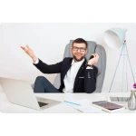 Fotel biurowy Sofotel Batory - jasno szary 