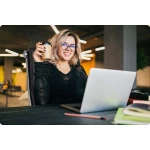 Fotel biurowy Sofotel Koiba czarny