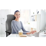 Fotel biurowy z mikrosiatką Praga - szary