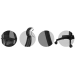 Fotel biurowy z mikrosiatką Praga - czarny