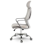 Fotel biurowy z mikrosiatką Praga - jasnoszary 