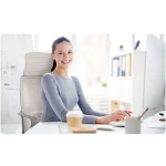 Fotel biurowy z mikrosiatką Praga - jasnoszary 