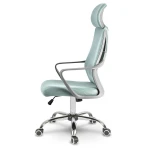 Fotel biurowy z mikrosiatką Praga - jasnoniebieski 
