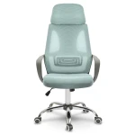 Fotel biurowy z mikrosiatką Praga - jasnoniebieski 