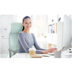 Fotel biurowy z mikrosiatką Praga - jasnoniebieski 