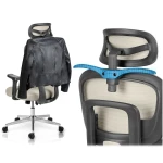 Fotel biurowy z mikrosiatką Sofotel Talin - szary