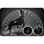 Fotel biurowy z mikrosiatką Sofotel Talin - szary