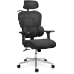 Fotel biurowy z mikrosiatką Sofotel Talin - czarny