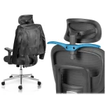 Fotel biurowy z mikrosiatką Sofotel Talin - czarny