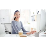 Fotel biurowy z mikrosiatki Sofotel Gontia szary