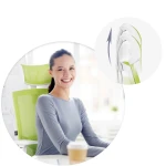 Fotel biurowy z mikrosiatki Sofotel Rotar zielony 