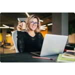 Fotel biurowy z mikrosiatki Sofotel Formax szary