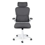 Fotel biurowy z mikrosiatki Sofotel Formax grafitowy