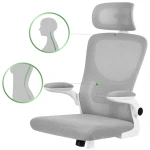 Fotel biurowy z mikrosiatki Sofotel Brass szary 