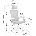 Fotel biurowy z mikrosiatki Sofotel Brass szary 