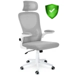 Fotel biurowy z mikrosiatki Sofotel Brass szary 