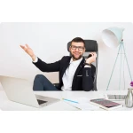 Fotel biurowy z mikrosiatki Sofotel Brema czarny