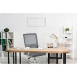 Fotel biurowy z mikrosiatki Sofotel Corta ciemnoszary 