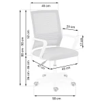 Fotel biurowy z mikrosiatki Sofotel Corta ciemnoszary 