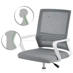 Fotel biurowy z mikrosiatki Sofotel Corta ciemnoszary 