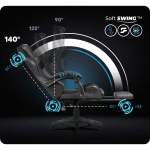 Fotel gamingowy obrotowy krzesło gracza podnóżek kubełkowy Specter Sofotel