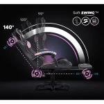 Fotel gamingowy obrotowy krzesło gracza podnóżek kubełkowy Specter Sofotel