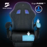 Fotel gamingowy obrotowy krzesło gracza podnóżek kubełkowy Lokar Sofotel