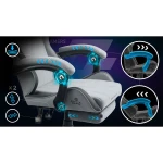 Fotel gamingowy obrotowy krzesło gracza podnóżek kubełkowy Lokar Sofotel