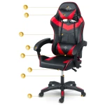 Fotel gamingowy Sofotel Draknor czarno-czerwony