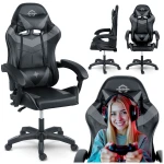 Fotel gamingowy Sofotel Draknor czarno-szary