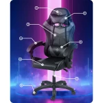 Fotel gamingowy Sofotel Draknor czarno-szary